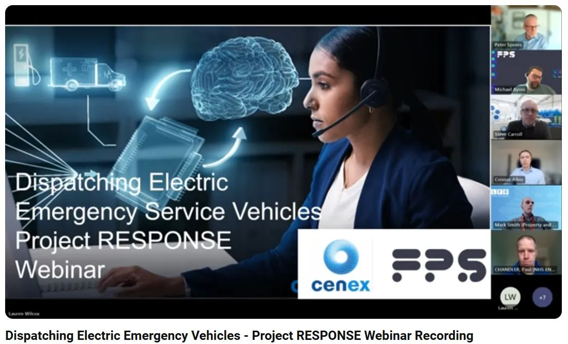 Project RESPONSE - How big data and AI can be combined to assist despatchers taking critical decisions when managing electric fleets for the emergency services