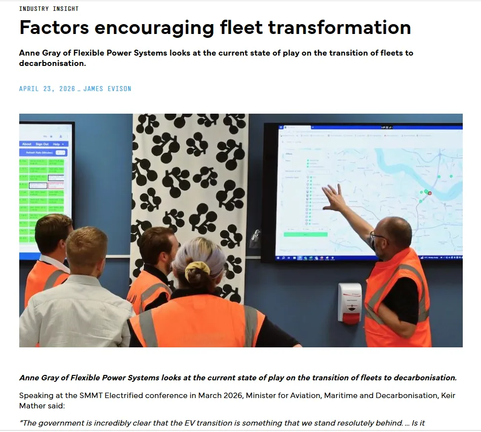 Factors Encouraging Fleet Transformation 